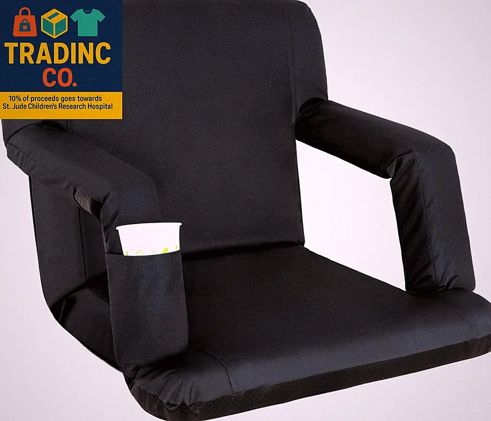 20.5"/25" Wide Stadium Seat for Bleachers W/Back Support Padded Cushion Portable