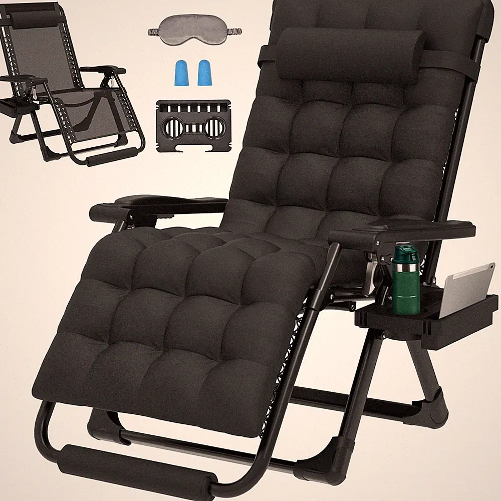 29In XL Zero Gravity Chair w/Cushion, Zero Gravity Recliner Lounge Chair for...