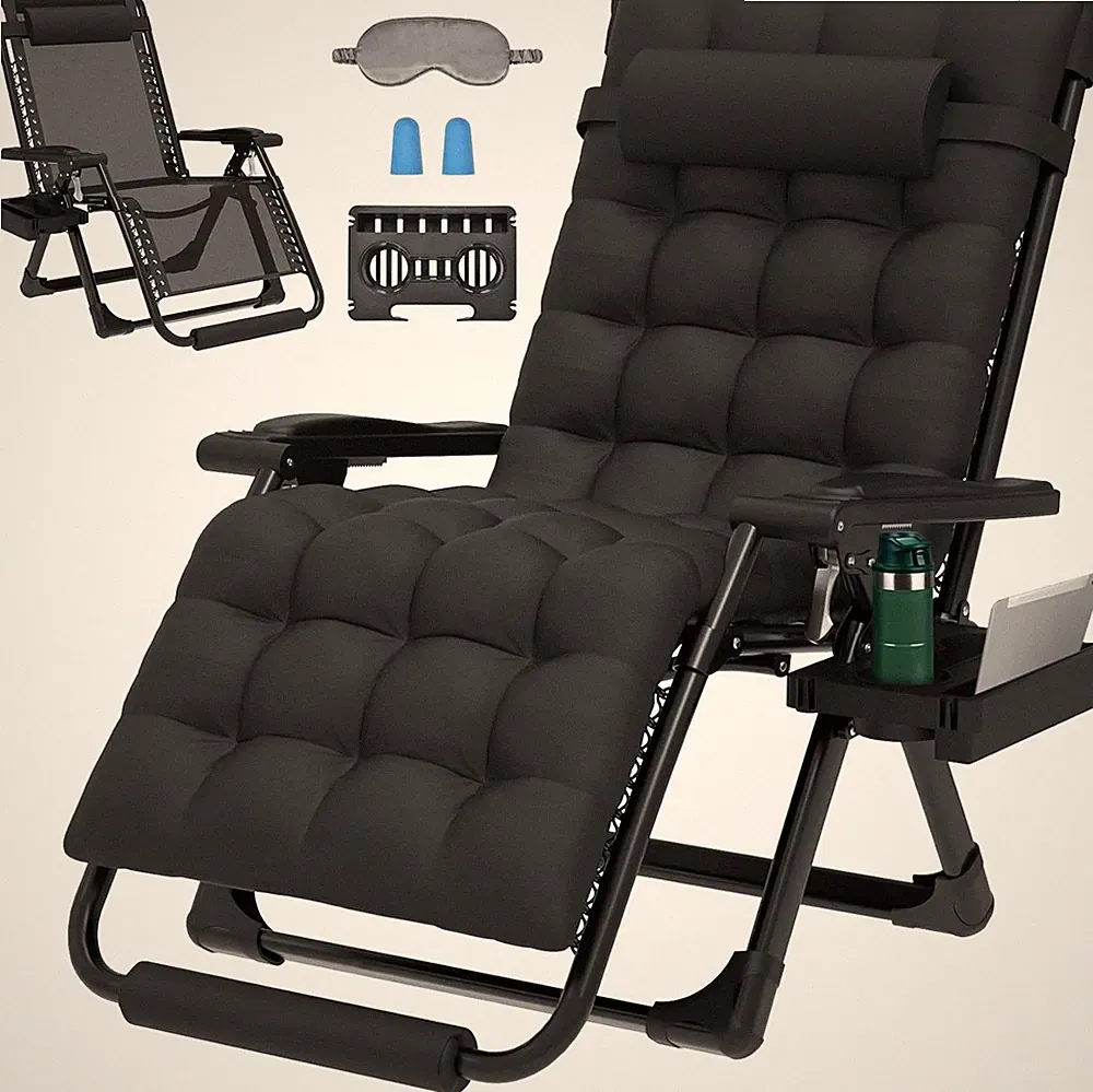 29In XL Zero Gravity Chair W/Cushion, Zero Gravity Recliner Lounge Chair for Ind